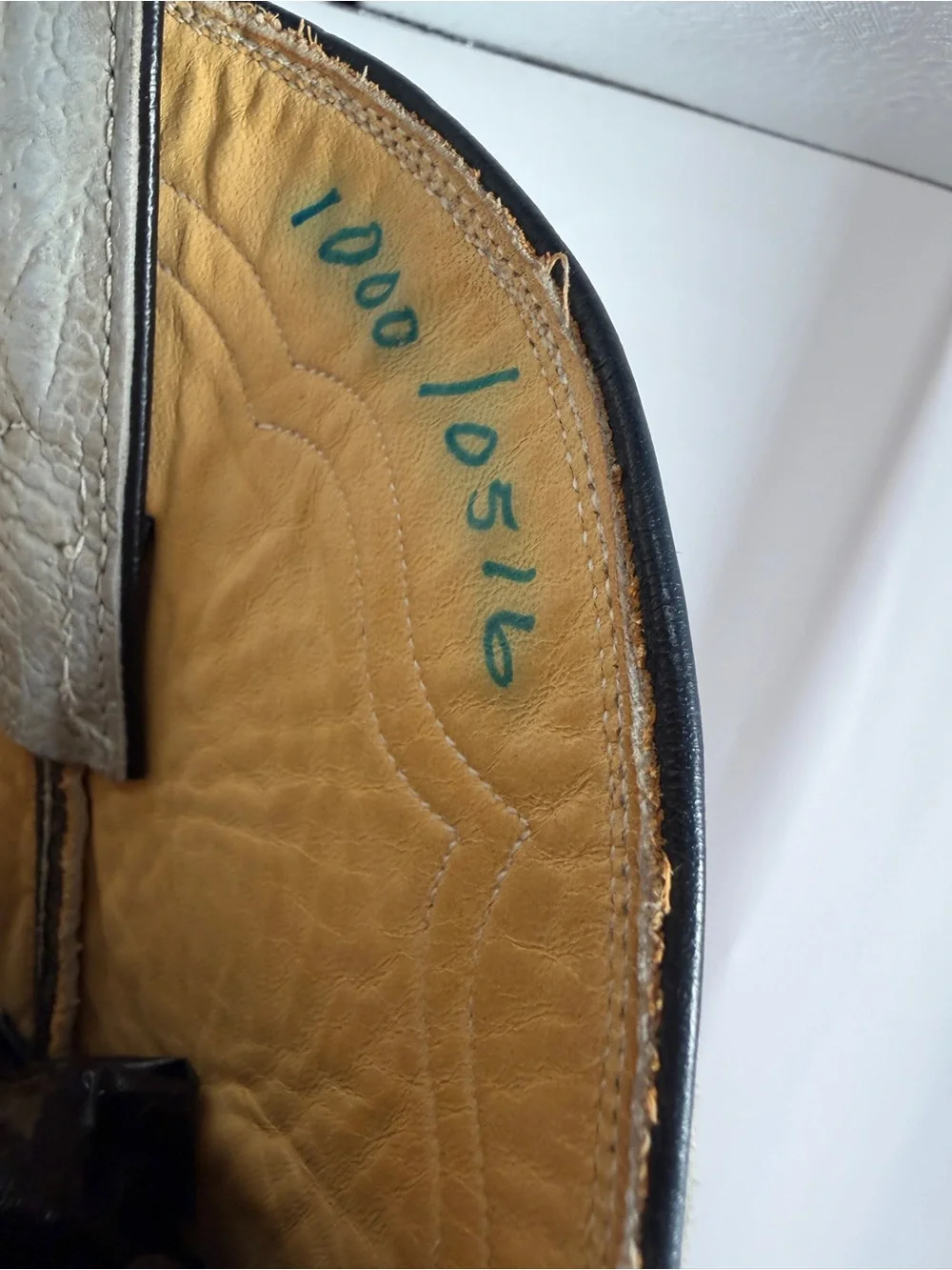 VTG Justin Antelope Cowboy Boots 11D Exotic Leather Western Blue Grey Two Tone